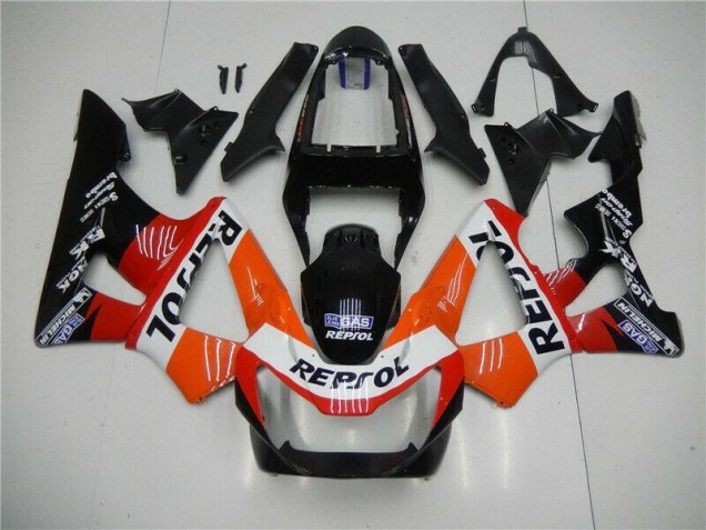 Carénage Moto CBR 900 RR 929RR 2000-2001 - Orange Rouge Noir Repsol