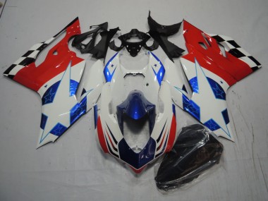 Carénage Moto Ducati 1199 2011-2014 - Blanc Bleu Rouge