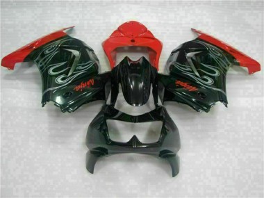 Carénage Moto EX250 2008-2012 - Noir Rouge Ninja