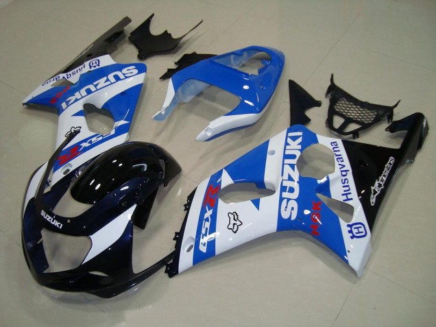 Carénage Moto GSXR 1000 K1 2000-2002 - Blakc Bleu Blanc