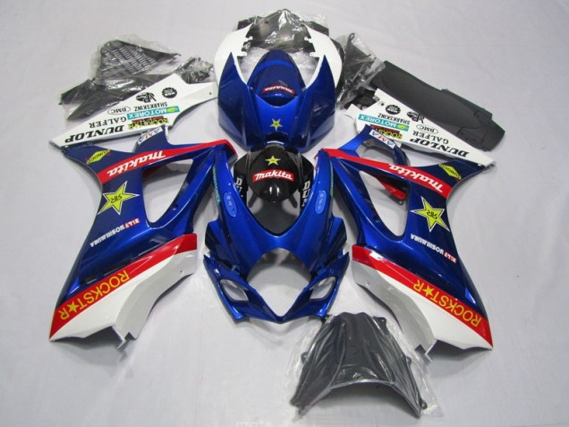 Carénage Moto GSXR 1000 K7 2007-2008 - Bleu Rouge Rockstar