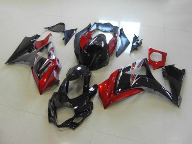 Carénage Moto GSXR 1000 K7 2007-2008 - Rouge Noir No Décalque