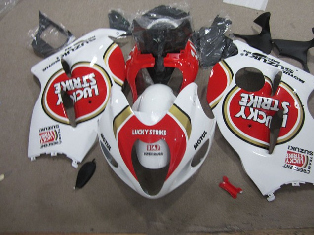 Carénage Moto GSXR 1300 Hayabusa 1996-2007 - Blanc Lucky Strike Motul