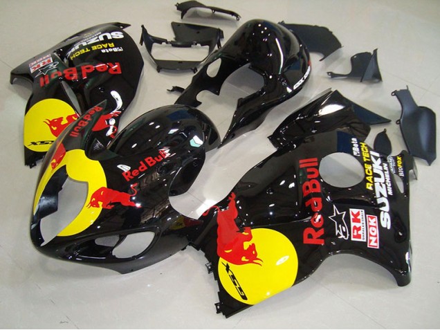 Carénage Moto GSXR 1300 Hayabusa 1996-2007 - Noir Jaune Red Bull