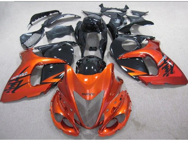 Carénage Moto GSXR 1300 Hayabusa 2008-2019 - Orange Noir