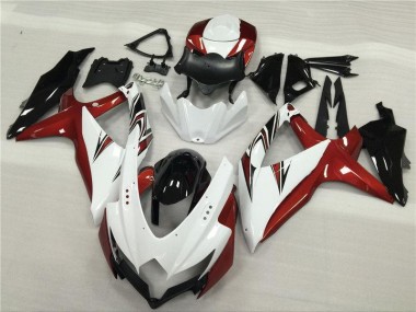 Carénage Moto GSXR 600 / 750 K8 2008-2010 - Blanc Rouge Noir