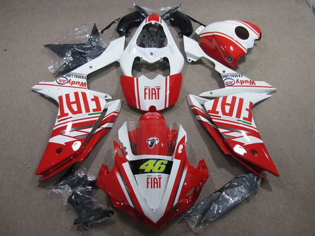 Carénage Moto R1 2007-2008 - Rouge Blanc Fiat 46