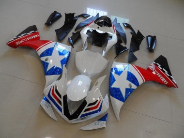 Carénage Moto R1 2009-2011 - Blanc Noir Ducati Star