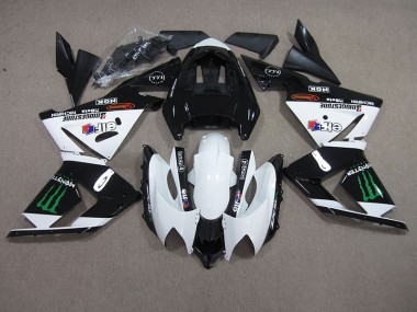 Carénage Moto ZX10R 2003-2005 - Noir Blanc Monster