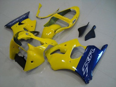 Carénage Moto ZX6R 2000-2002 - Jaune Bleu