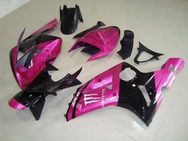 Carénage Moto ZX6R 2003-2004 - Rose Noir Monster