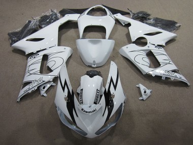 Carénage Moto ZX6R 2005-2006 - Blanc Ninja 636