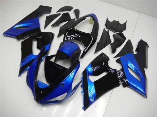 Carénage Moto ZX6R 2005-2006 - Bleu Noir