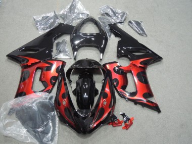 Carénage Moto ZX6R 2005-2006 - Noir Rouge