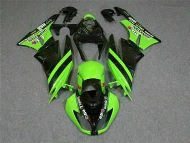 Carénage Moto ZX6R 2009-2012 - Noir Vert 3M Touch4