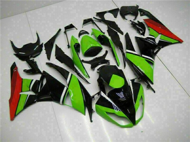 Carénage Moto ZX6R 2009-2012 - Noir Vert Rouge