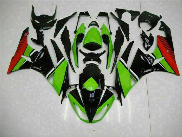 Carénage Moto ZX6R 2009-2012 - Noir Vert Rouge