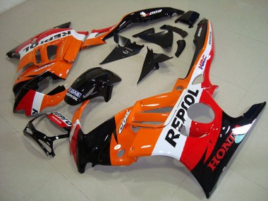 Carénages Moto CBR 600 F3 1995-1998 - Noir Orange Repsol