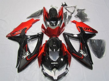 Carénages Moto GSXR 1000 K7 2007-2008 - Noir Rouge