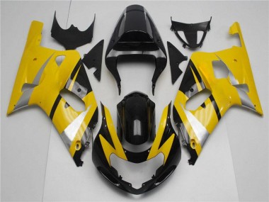 Carénages Moto GSXR 600 / 750 K1 K2 K3 2001-2003 - Jaune Noir