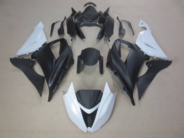 Carénages Moto ZX6R 2013-2018 - Noir Blanc