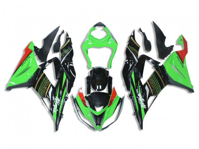 Carénages Moto ZX6R 2013-2018 - Vert Noir